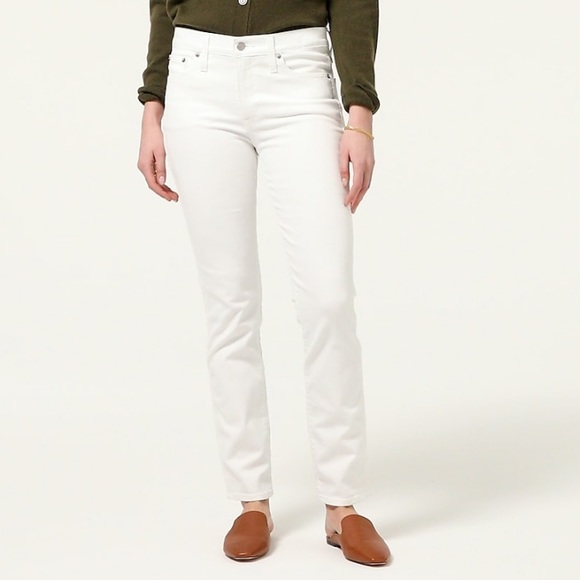 J crew 9” vintage straight jeans white size 26